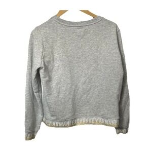 Armani Exchange Women's Large Gray Sweater With Gold and Silver Accent-00250